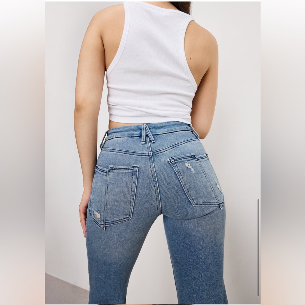NWOT Good American Good Petite Straight Jeans Size 15 - Picture 5 of 6